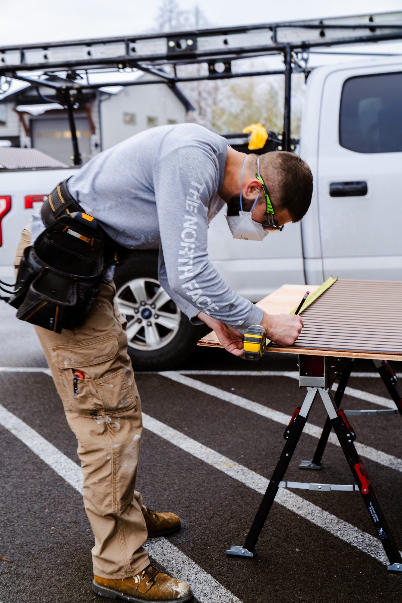 Marking materials on site